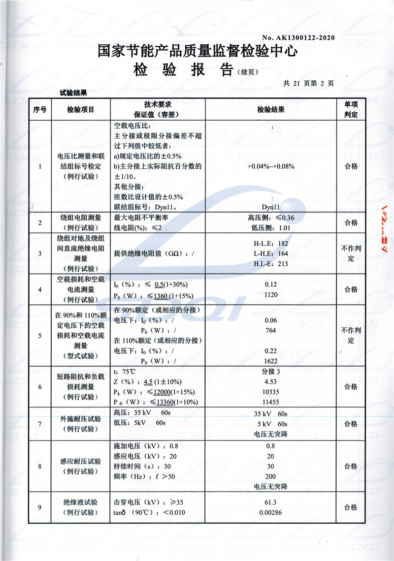 高低压试验报告-S11-1250旌阳旌阳旌阳油浸式变压器-2.jpg